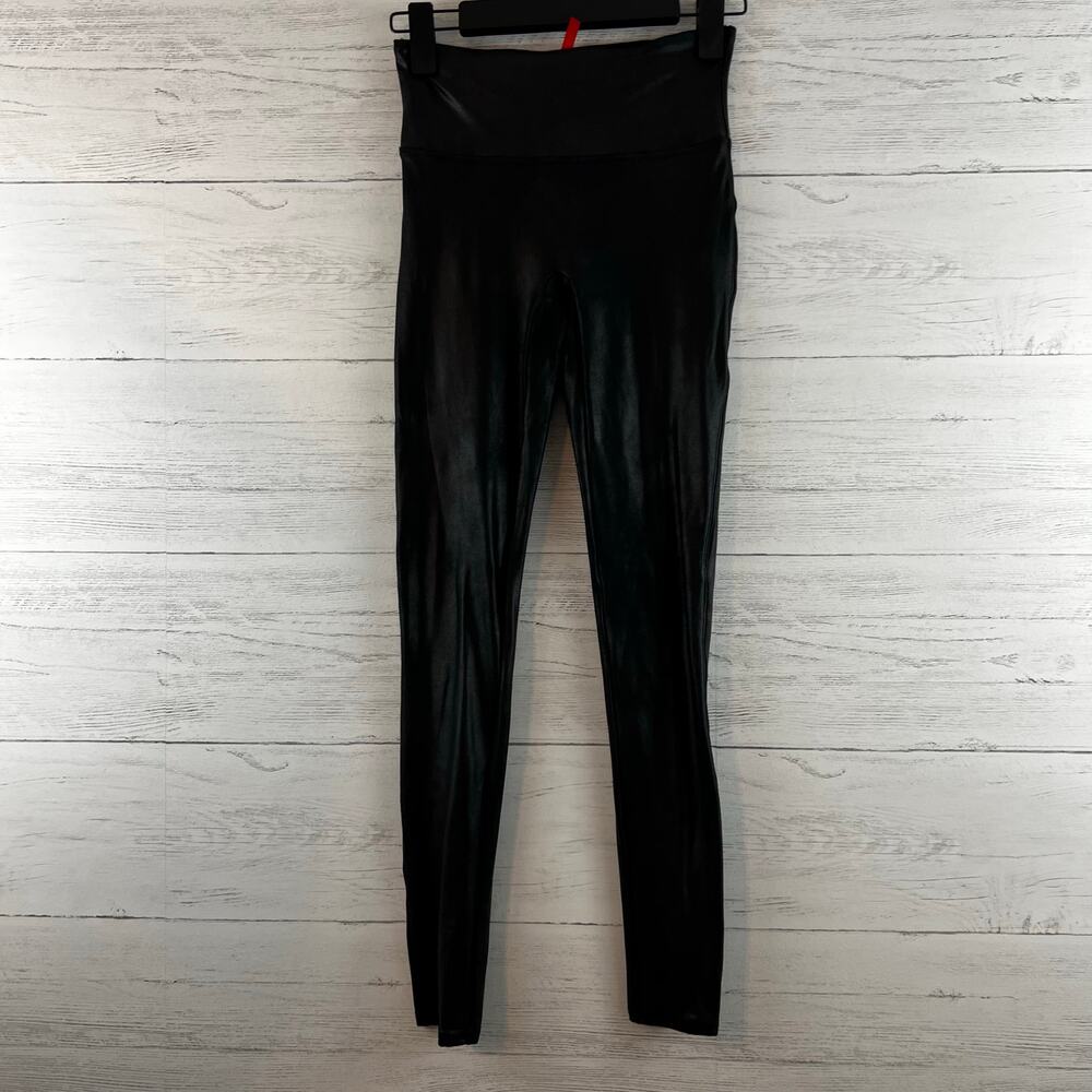 Spanx Faux Leather High Rise Leggings Size S